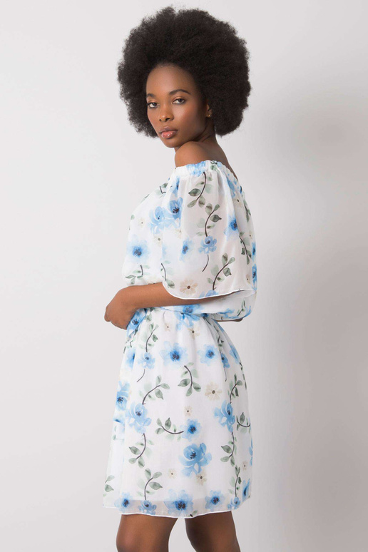 Balta Yamileth ziedu kleita