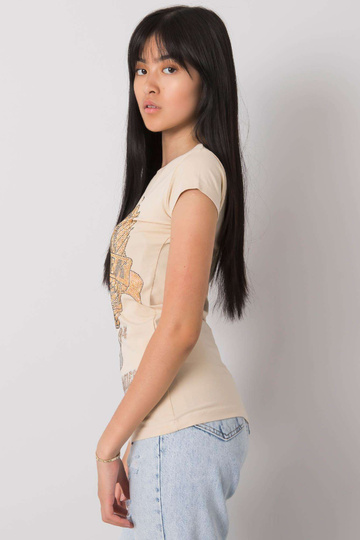 Bēšs T-krekls ar Haley...