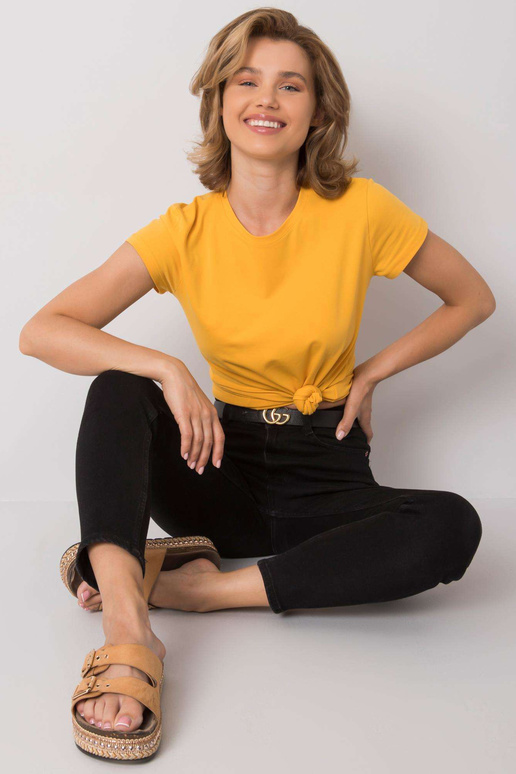 Gaiši oranžs persiku T-krekls