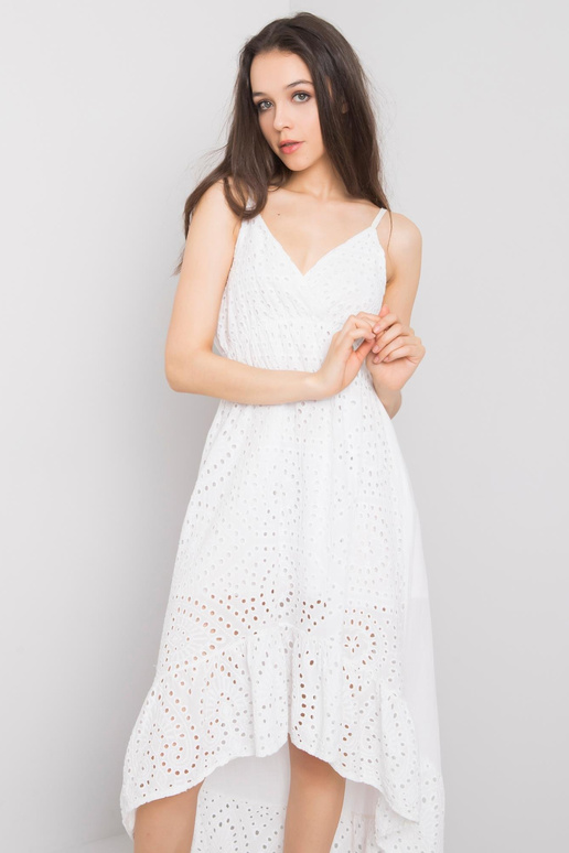 Āboliņa OCH BELLA balta volānu kleita