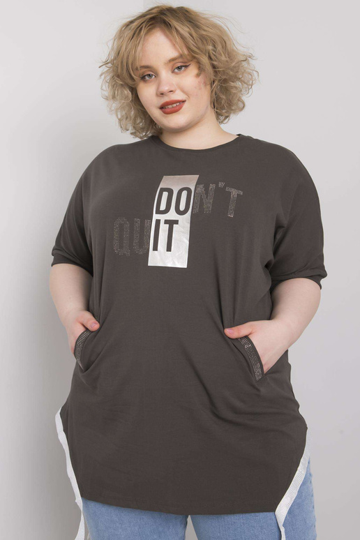 Tumša haki krāsas blūze lielizmēra Clare