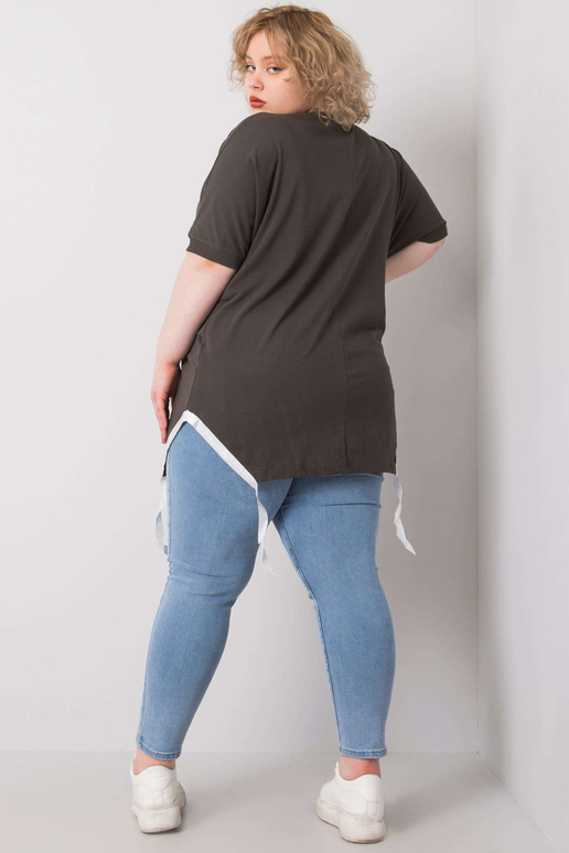 Tumša haki krāsas blūze lielizmēra Clare