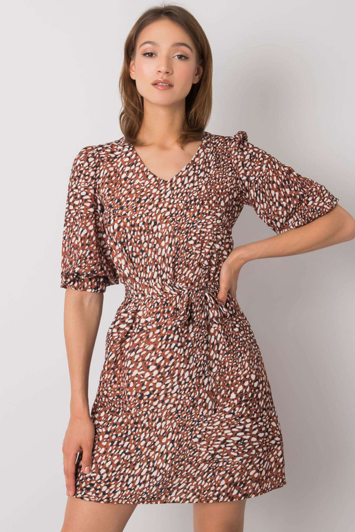 Brūna kleita ar Jianna apdrukām