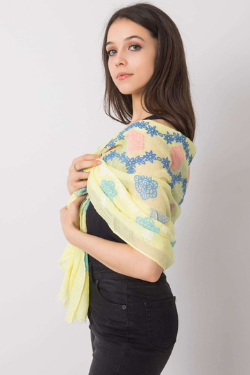 Dzeltena šalle ar krāsainu...