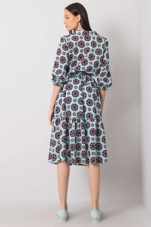 Piparmētru kleita ar apdrukām Avelīna