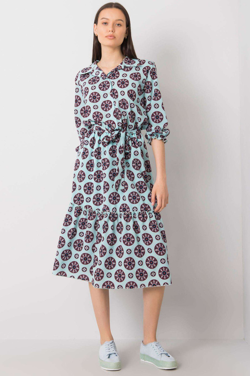 Piparmētru kleita ar apdrukām Avelīna