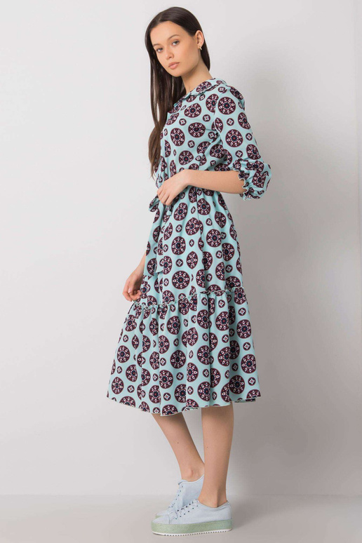 Piparmētru kleita ar apdrukām Avelīna