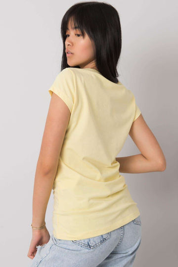 Gaiši dzeltens t-krekls ar...