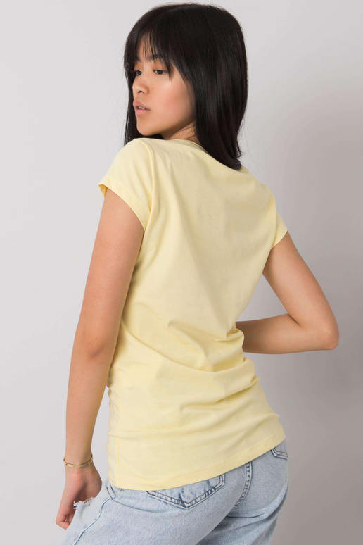 Gaiši dzeltens t-krekls ar Skull...