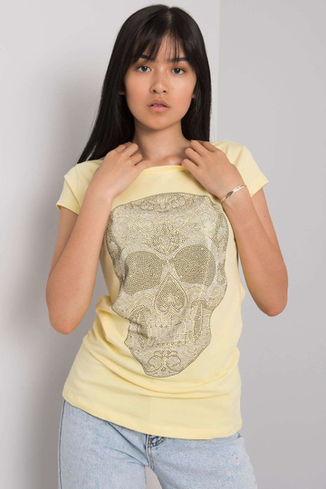 Gaiši dzeltens t-krekls ar... 2