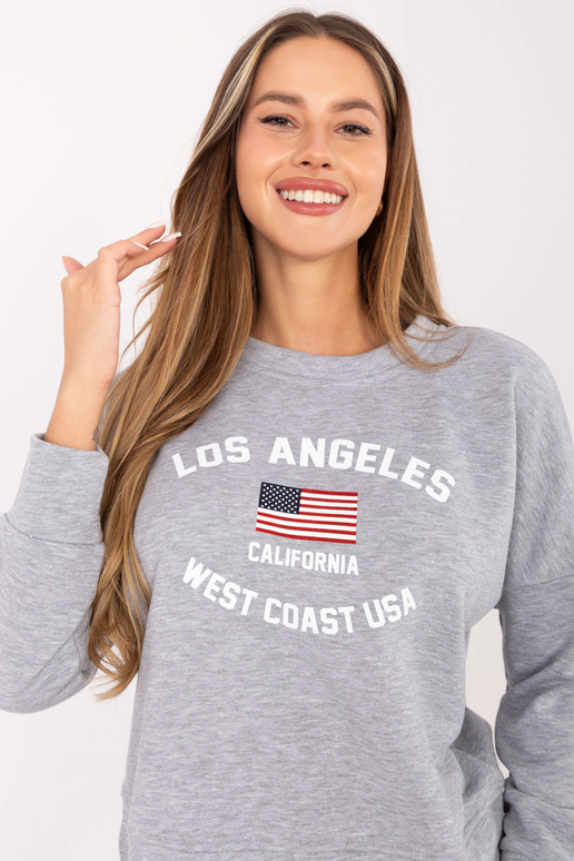 Pelēks melanžs sporta krekls ar...