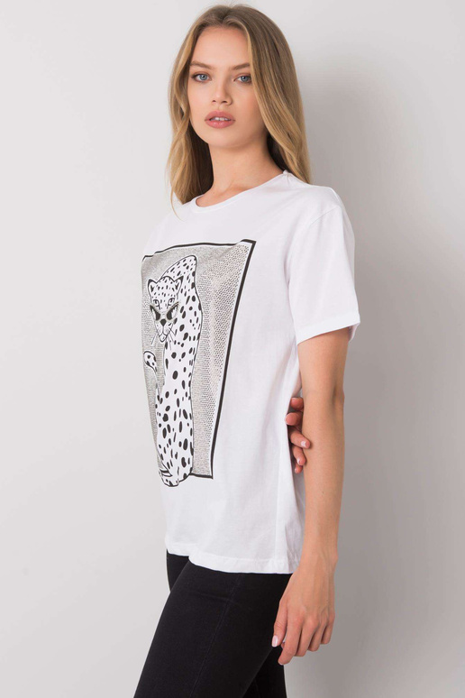 Balts T-krekls ar Sarra apdruku