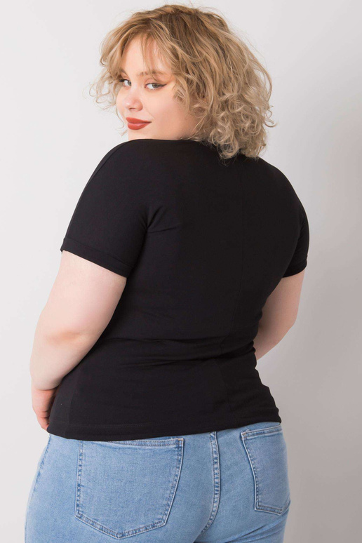 Melna plus izmēra blūze ar...