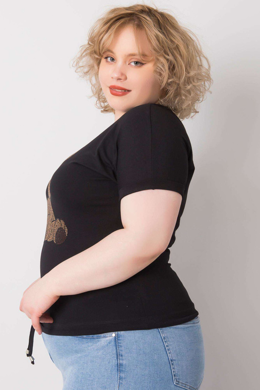 Melna plus izmēra blūze ar...