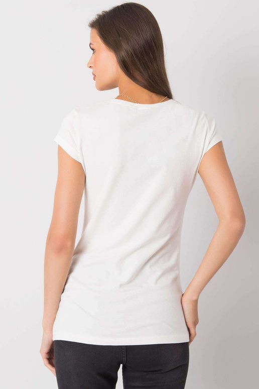 Ecru t-krekls ar Haley aplikāciju