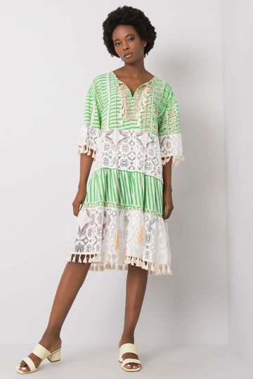 Nayeli zaļā boho kleita 2