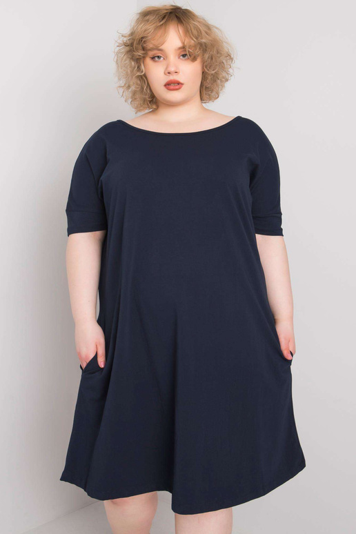 Tumši zila liela izmēra kleita Bellamy