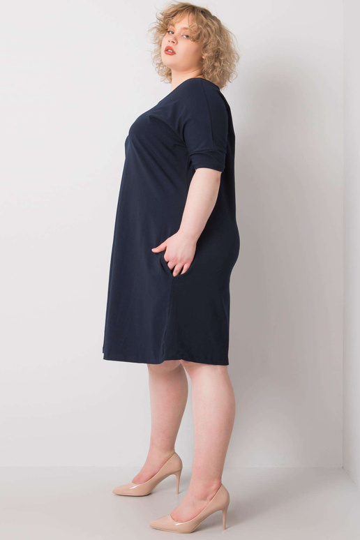 Tumši zila liela izmēra kleita Bellamy