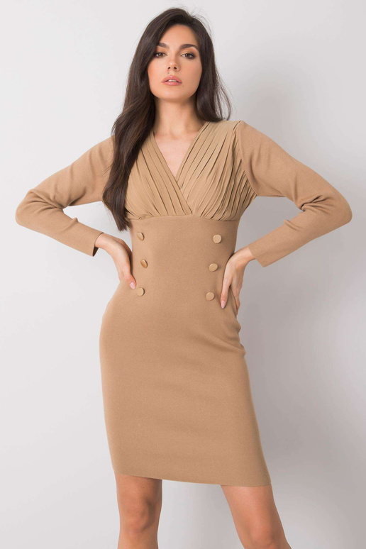 Tumši bēša Fit kleita Arcelia