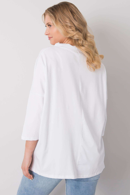 Balta plus izmēra blūze ar...