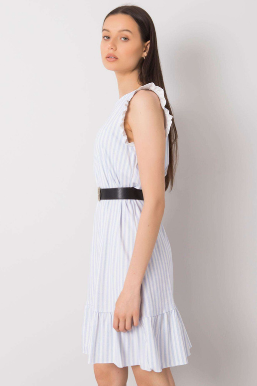 Gaiši zila svītraina Clarabelle kleita