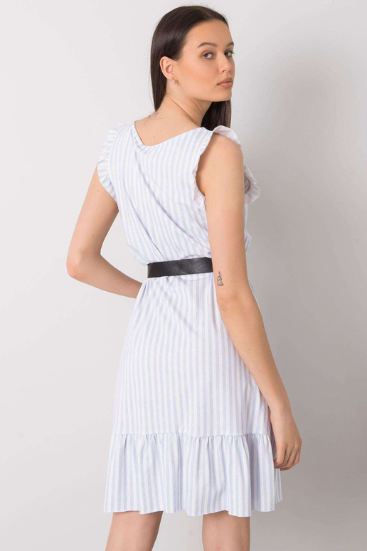 Gaiši zila svītraina Clarabelle kleita