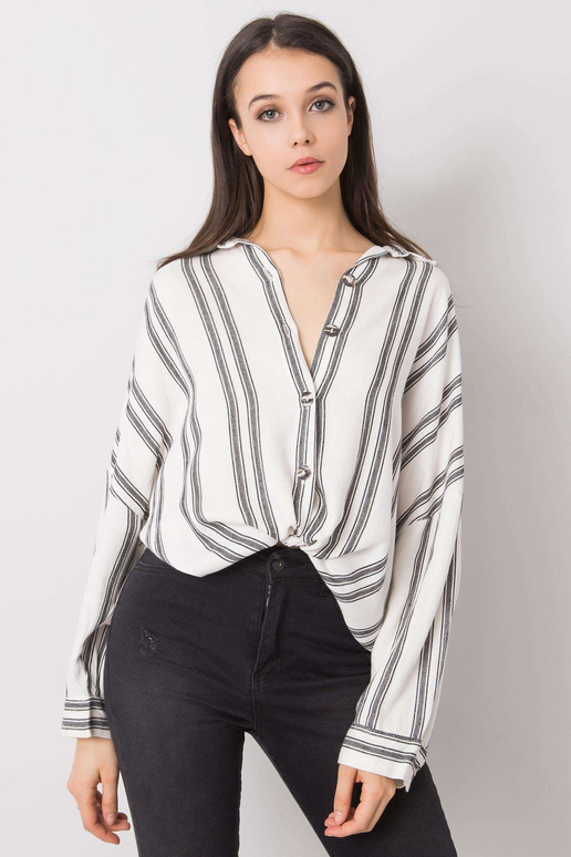 Ekrū-melns svītrains krekls Augusta...