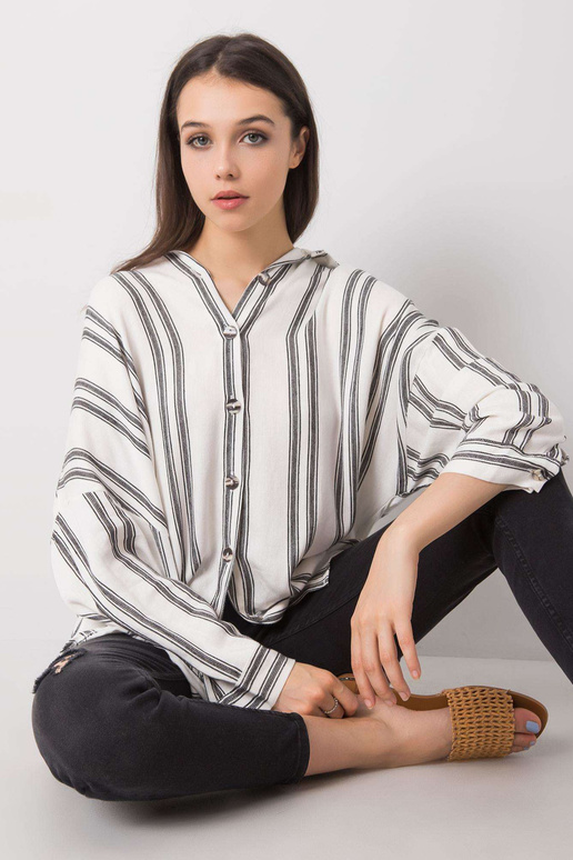 Ekrū-melns svītrains krekls Augusta...