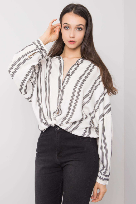 Ekrū-melns svītrains krekls Augusta...