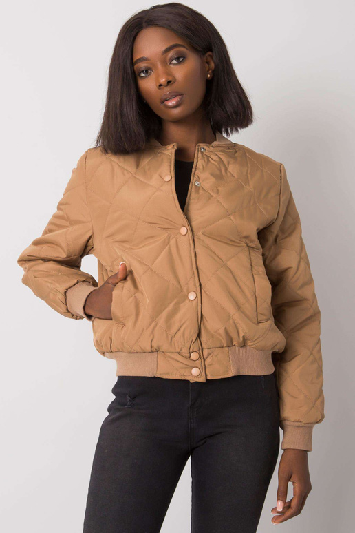 Sherise tumši bēša stepēta bomberjaka