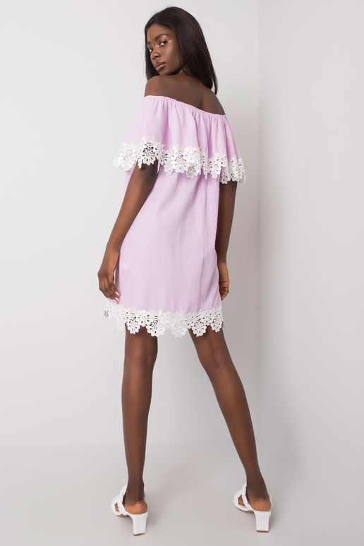 Gaiši violeta spāņu stila kleita ar...