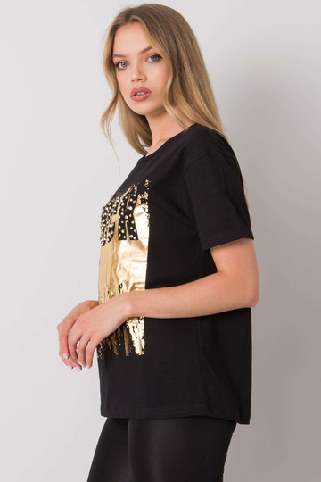 Melns T-krekls ar ingvera...