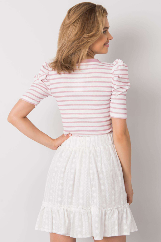 Balta un rozā svītraina blūze Marlo