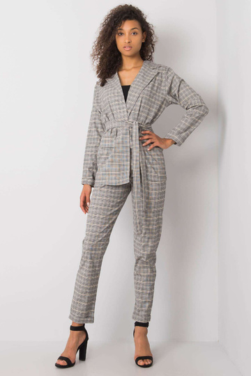 Pelēki bēša rūta jaka Saskia 2