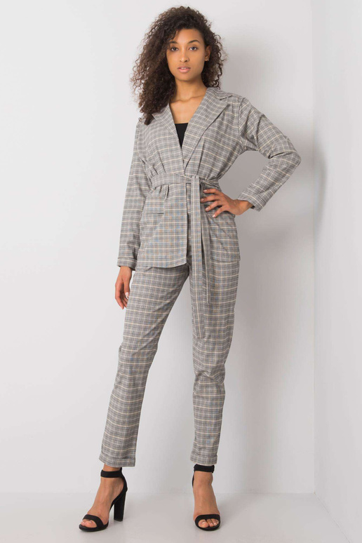 Pelēki bēša rūta jaka Saskia Pelēki bēša rūta jaka Saskia