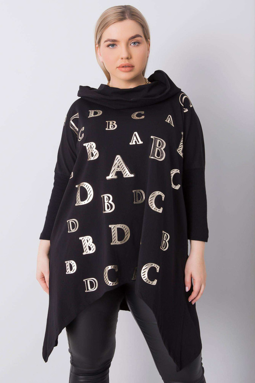 Aina Black Plus Size kapuci Aina Black Plus Size kapuci