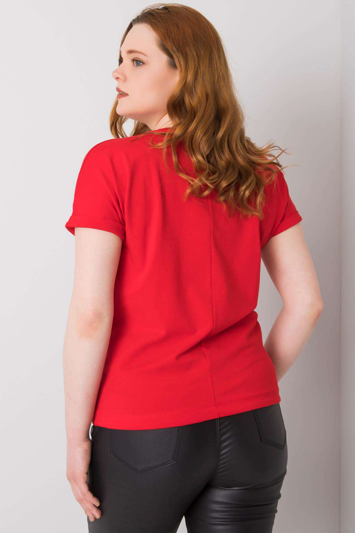 Sarkana plus izmēra blūze ar...