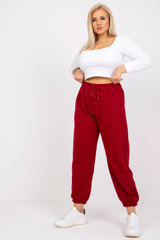 Bordo liela izmēra treniņbikses ar...