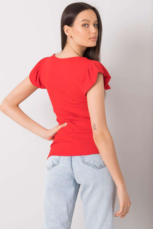 Sarkana blūze ar Waverly šņorēm