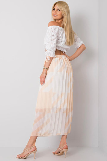 Bēša kroku Maxi svārki Isidora 2