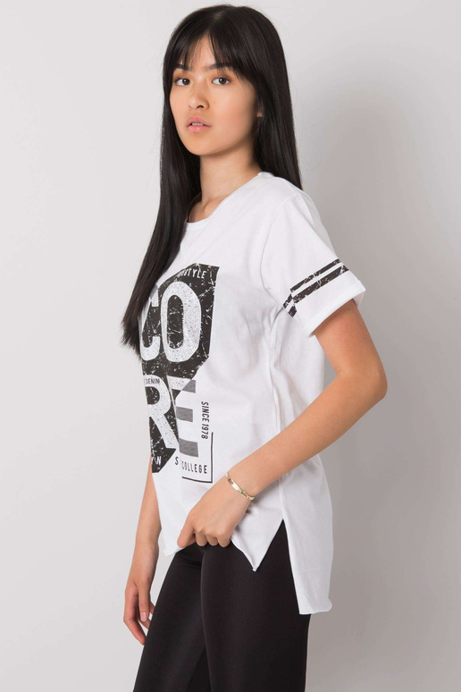 Balts T-krekls ar dzintara apdruku