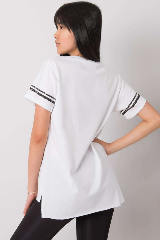 Balts T-krekls ar dzintara apdruku