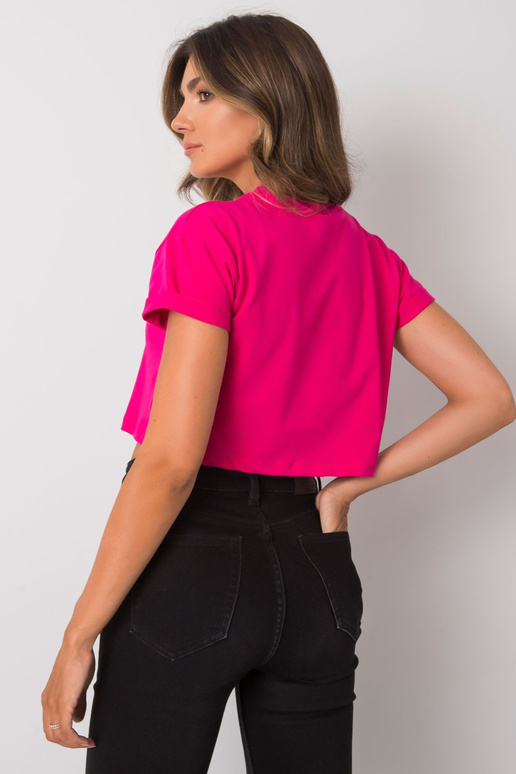 Fuksijas krāsas īss t-krekls Braelyn