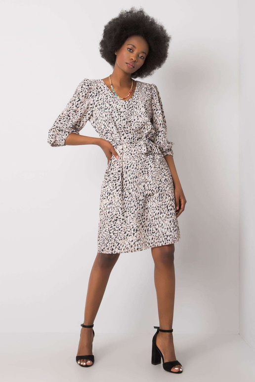 Bēša kleita ar Jianna apdrukām Bēša kleita ar Jianna apdrukām