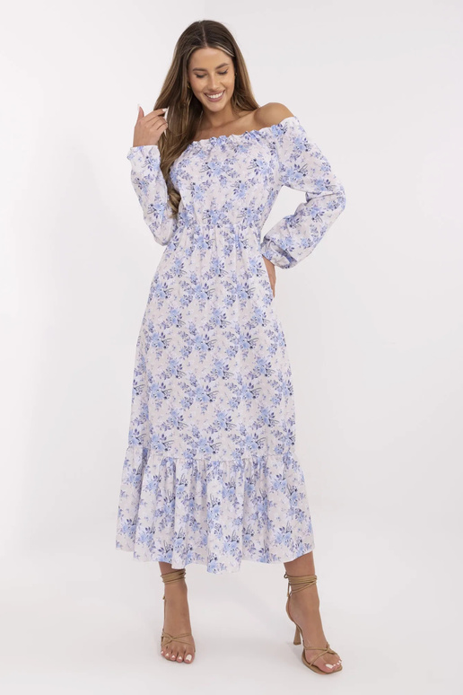 Bēša un zila spāņu kleita Alodie RUE...