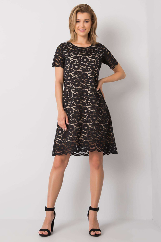 Melna Lulu mežģīņu kleita