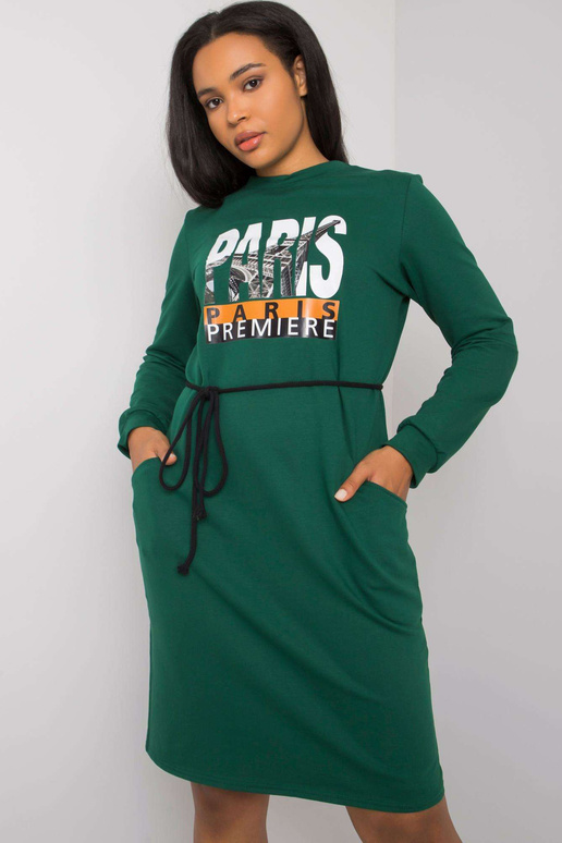 Lareen zaļa kokvilnas kleita