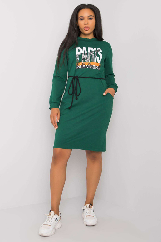 Lareen zaļa kokvilnas kleita