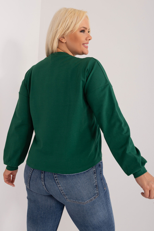 Tumši zaļš plus izmēra sporta krekls... Tumši zaļš plus izmēra sporta krekls...