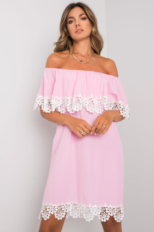 Bāli rozā spāņu kleita ar Lī mežģīnēm